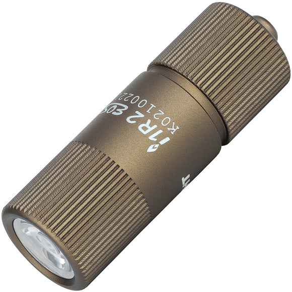 Olight i1R2 EOS Mini Keychain Flashlight Tan Aluminum Water Resistant I1R2DTKIT