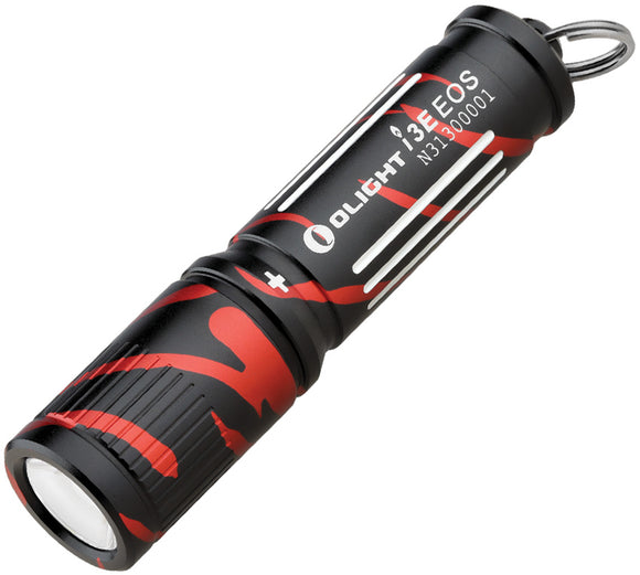 Olight i3E Keychain Black Lava Red Water Resistant 2.38