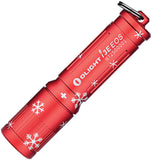 Olight I3E Snowflake Red & White 2.38" Smooth Water Resistant Flashlight I3ESFRD