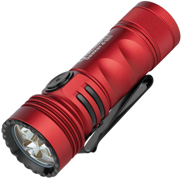 Olight Seeker 4 Mini Red Aluminum Water Resistant Flashlight SKR4MINIRD