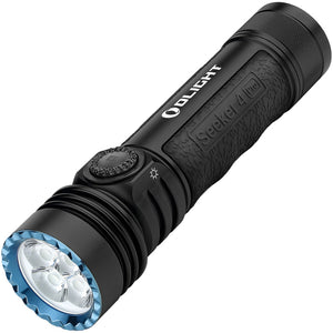 Olight Seeker 4 Pro Black Smooth Aluminum Water Resistant Flashlight SKR4PROMTBKC