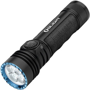 Olight Seeker 4 Pro Black Smooth Aluminum Water Resistant Flashlight SKR4PROMTBKN