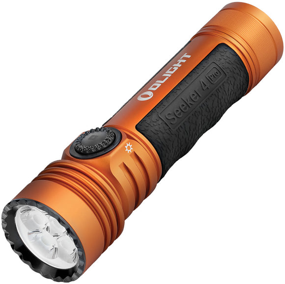Olight Seeker 4 Pro Orange Aluminum Water Resistant Flashlight SKR4PROOG