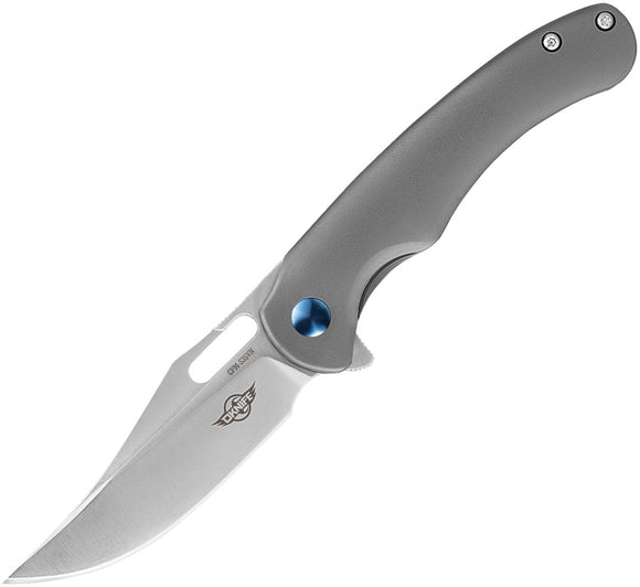 Olight Splint Pocket Knife Linerlock Gray Titanium Folding S35VN Blade SPLINTTI