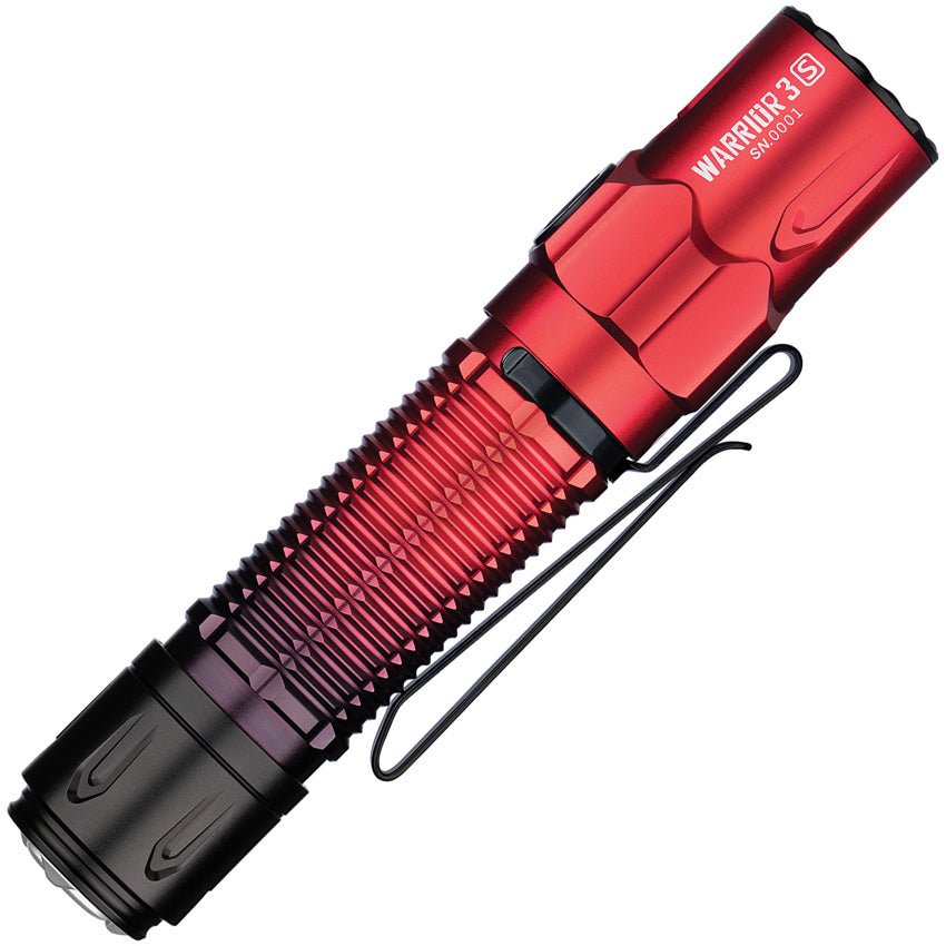 Olight Warrior 3S Tactical Red Aluminum Water Resistant Flashlight WR3 – Atlantic Knife Company