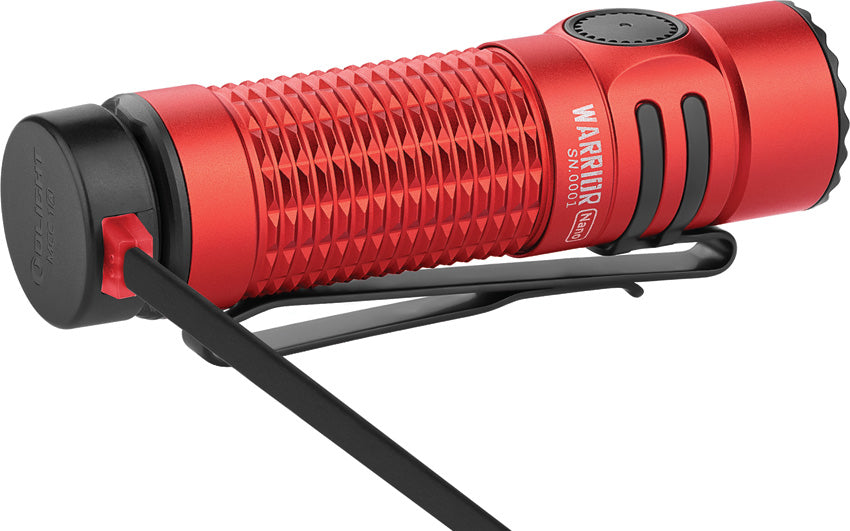 Olight Warrior Nano Red Smooth Mini Water Resistant Flashlight WRNANOR ...