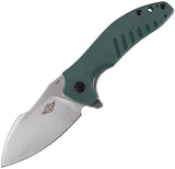 Oknife Zilla Pocket Knife Linerlock Green G10 Folding 154CM Sheepsfoot ZILLAGN