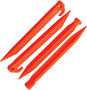 Ontario Set Of Four Jericho Vampyr Orange High-Strength Resin Tent Stakes 0414OR