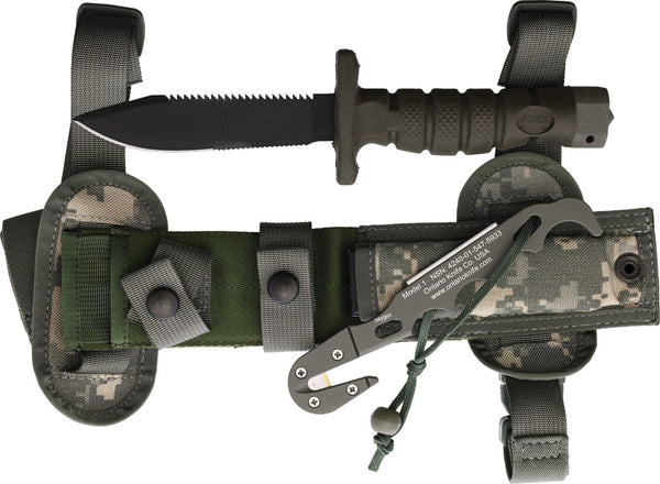 Ontario ASEK Survival System OD Green GFN 1095HC Steel Fixed Blade Kni –  Atlantic Knife Company