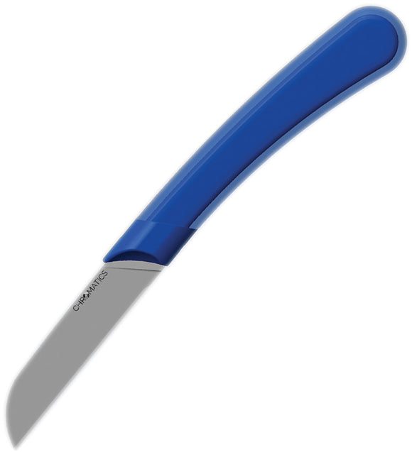Ontario Chromatics Blue Handle Stainless Kitchen Paring Fixed Blade Knife 3500