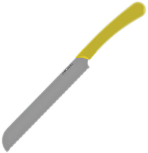Ontario Chromatics Green Yellow Fixed Blade Kitchen Bread Knife 3520