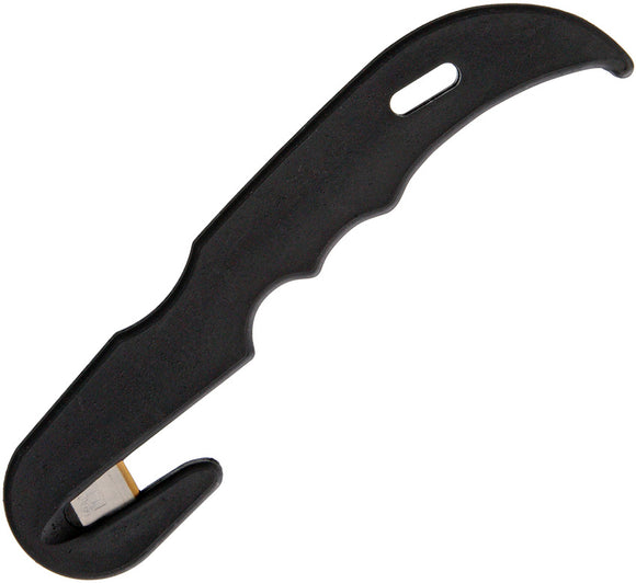 Ontario Jericho J Hook Black Handle Titanium Stainless Fixed Strap Cutter 420