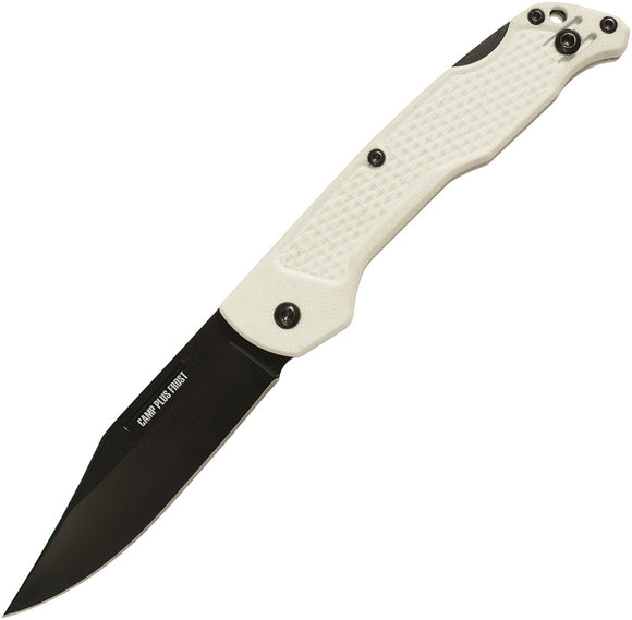 Ontario Camp Plus EDC Lockback White GFN Folding Stainless Pocket Knife 4315WH