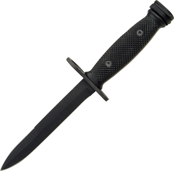 Ontario M-7 Combat Government Issue Black Handle Fixed Carbon Steel Knife 494