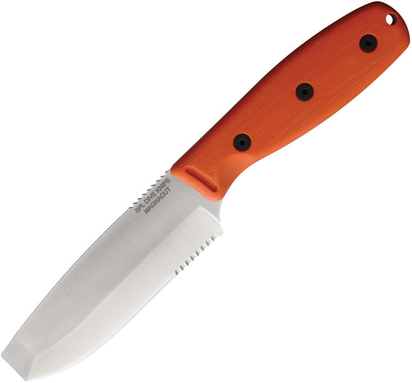 Ontario Dive Orange G10 MagnaCut Stainless Steel Fixed Blade Knife 6140
