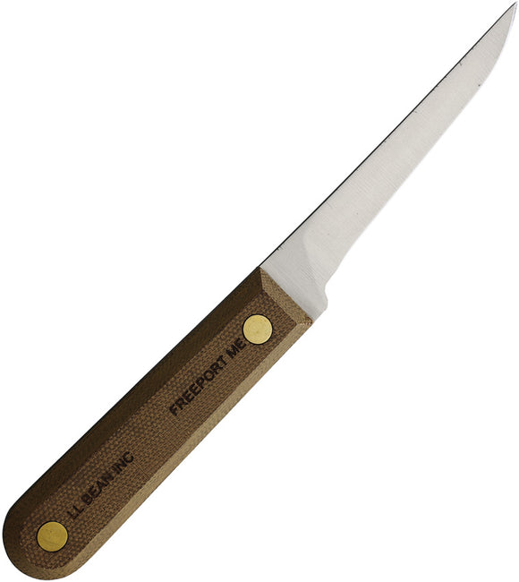 Ontario LL Bean Bird Brown Micarta Stainless Fixed Blade Knife w/ Sheath 6267