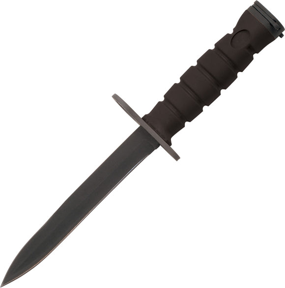 Ontario M7-B Combat Black 1095 Carbon Steel Fixed Blade Knife w/ Sheath 6277