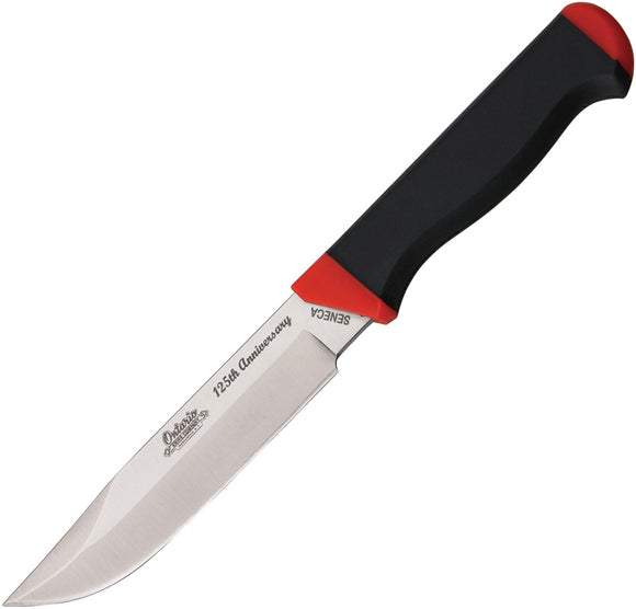 Ontario Seneca Hunter 125 Anniversary Black & Red Fixed Blade Knife 7535BLK