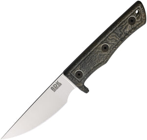 Ontario 9.5" ADK High Peaks Micarta Fixed blade Knife + Leather Sheath 8178