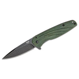 Ontario Knife Shikra Limited Edition Green Micarta AUS-8 Folding Knife 8599gn
