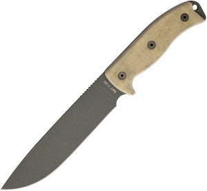 Ontario RAT-7 12.25" OD Green Fixed 1095HC Steel Micarta Knife w/ Sheath 8692