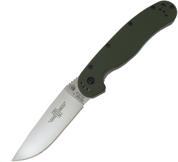 Ontario RAT I Linerlock Foliage Green Folding AUS-8 Steel Pocket Knife 8848FG