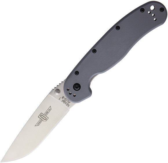 Ontario RAT I Linerlock Gray Folding Pocket Knife 8848gy
