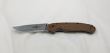 Ontario RAT 1 Coyote Brown Handle Folding Serrated Blade EDC AUS-8 Knife 8849CB