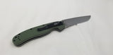 ONTARIO OD Green RAT-1 I Folder AUS-8 SERRATED Folding Pocket Knife 8849OD