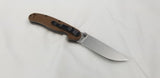 Ontario Rat II Folder Coyote Brown Handle Linerlock AUS-8 Stainless Knife 8860CB