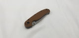 Ontario Rat II Folder Coyote Brown Handle Linerlock AUS-8 Stainless Knife 8860CB