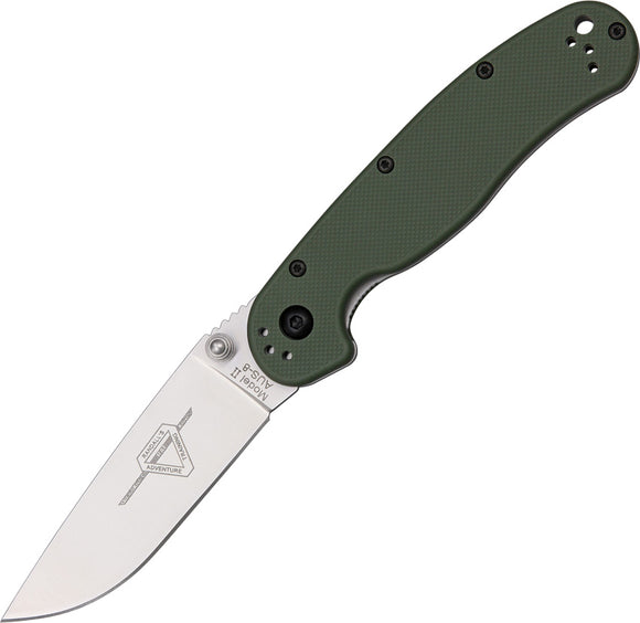 Ontario Rat II Folder OD Green Handle Linerlock Stainless Folding Knife 8860OD