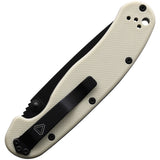 Ontario RAT II Linerlock Ivory Folding AUS-8 Drop Point Pocket Knife 8862BONETC