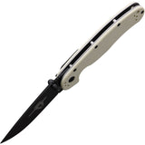 Ontario RAT II Linerlock Ivory Folding AUS-8 Drop Point Pocket Knife 8862BONETC