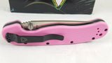 Ontario RAT I Folder Satin Stainless Linerlock Pink Handle Folding Knife 8865