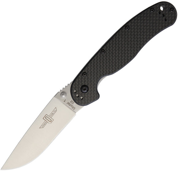 Ontario RAT I G10/Carbon Fiber Folding D2 Tool Steel Pocket Knife 8867CF