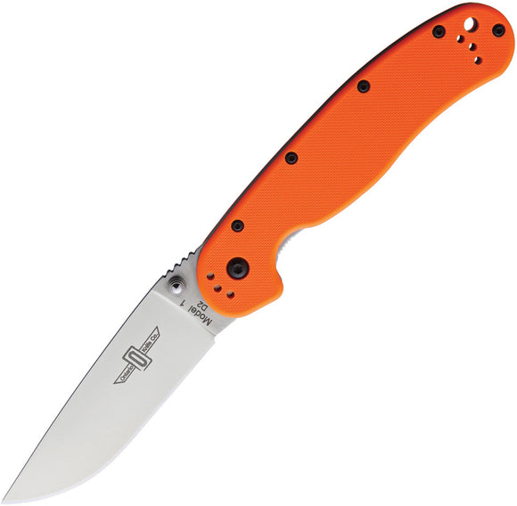 Ontario RAT I Linerlock Orange D2 Folding Knife 8867or