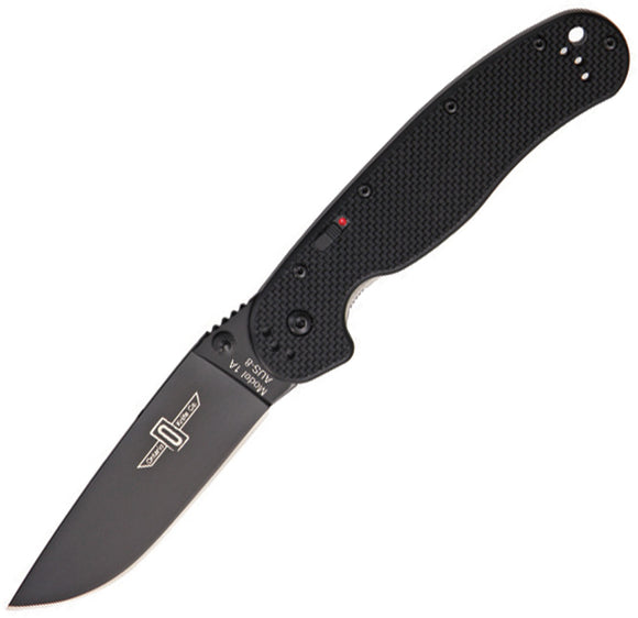 Ontario RAT 1A BP Linerlock Tactical A/O Stainless Folding Black G10 Knife 8871