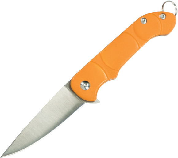 Ontario OKC Navigator Orange Folding Stainless Pocket Knife w/Keyring 8900