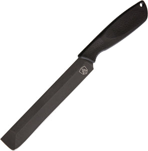 Ontario Spec Plus Alpha 12.13" Black Rubber Handle Fixed Machete w/ Sheath 9712