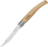 Opinel Slim Line No 10 Beech Wood Stainless Folding Pocket Knife  - 0517