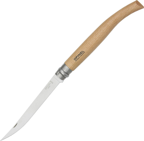 Opinel Slim N15 Beech Wood Folding Pocket Knife - 00519