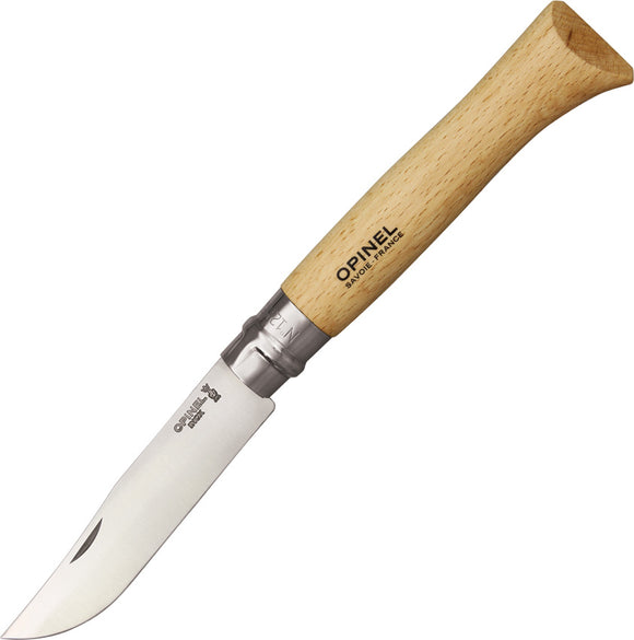 Opinel Natural Beech Wood Folding Pocket Utility Knife No 12 - 1084