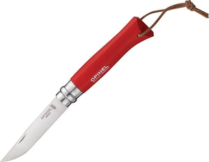 Opinel Trekking Red Lace No 8 Hornbeam Knife - 1705