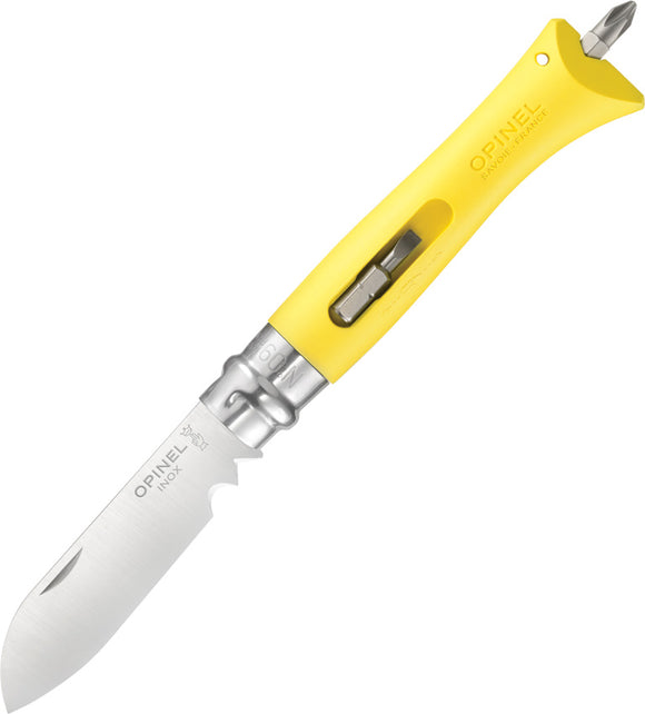 Opinel DIY Series Beech Wood Yellow Folding Pocket Knife Multi Tool Bits 01804