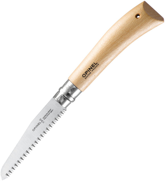 Opinel No 12 Beech Wood Handle 12C27 Sandvik Stainless Folding Saw Knife 65126