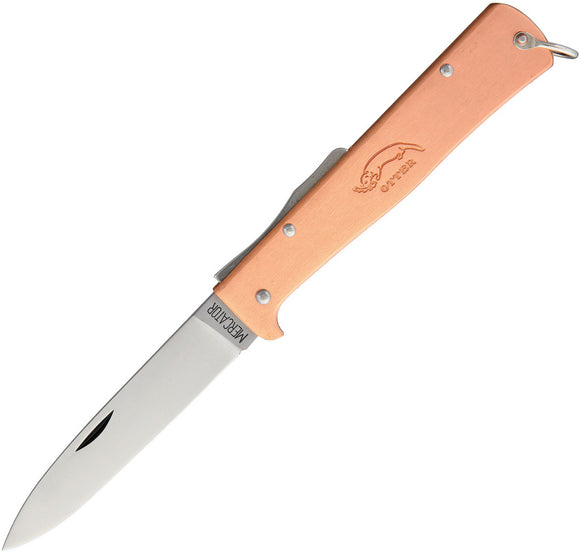 OTTER-Messer Mercator Lockback Copper Carbon Steel Folding Knife 10636RG
