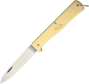 OTTER-Messer Small Mercator Brass Folding Carbon Steel Pocket Knife 10701