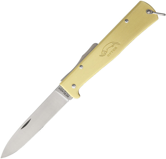 OTTER-Messer Mercator Brass Folding Stainless Pocket Knife 10726R