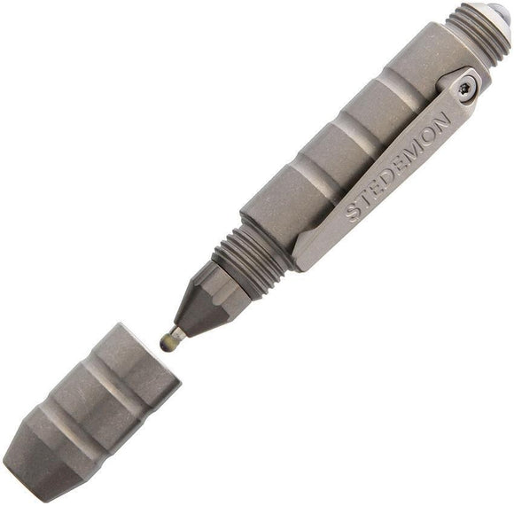 Stedemon EDC Tactical Glass Breaker Titanium Construction Blasted Pen